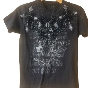 The Raw Uncut Men’s Y2K Black Graphic T-shirt Vintage *Rare Find*